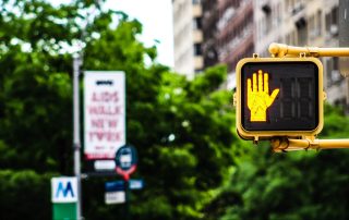 Slow, stop, crosswalk