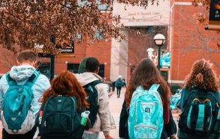 college, high school, higher education