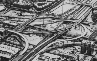 roads, bridges, highways, winter, car