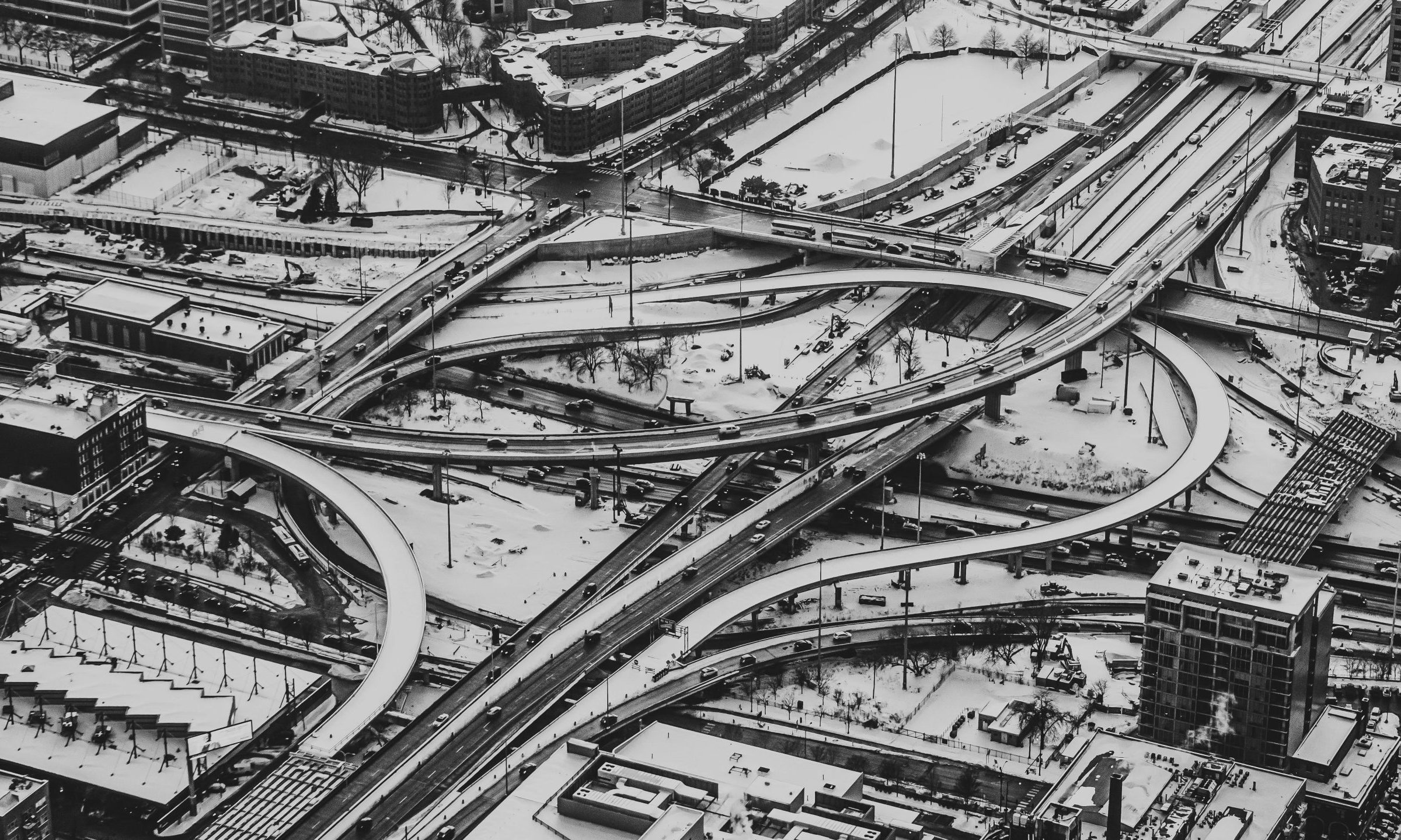roads, bridges, highways, winter, car