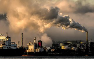 pollution, boats, industry