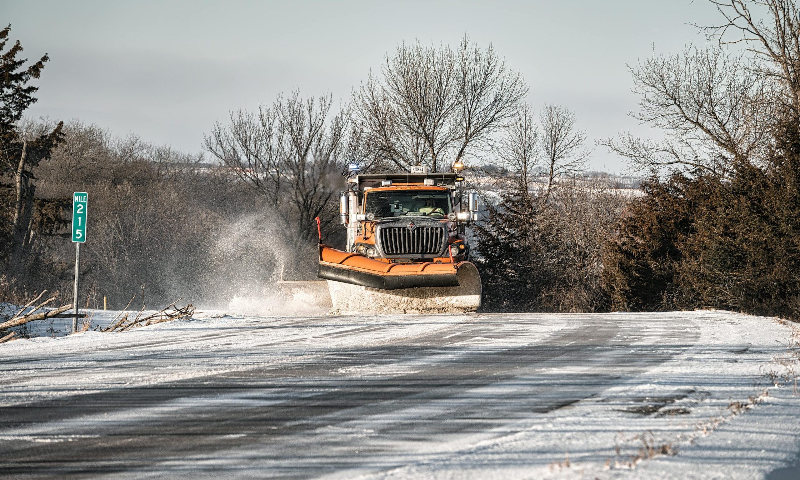 road salt, snow